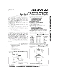 Datasheet MAX706 manufacturer MAXIM